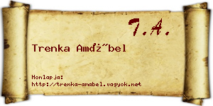 Trenka Amábel névjegykártya
